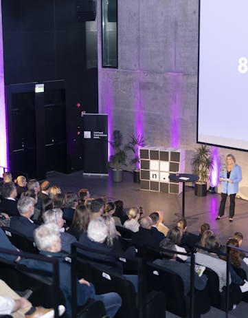 Icelandic Minister of Higher Education, Science and Innovation  Áslaug Arna Sigurbjörnsdóttir speaking at Iceland Innovation Week