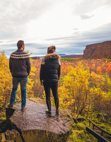 Ásbyrgi Canyon in autumn