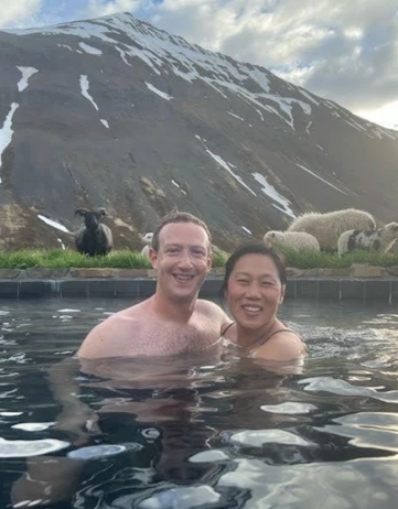 Mark Zuckerberg and Priscilla Chan in Iceland