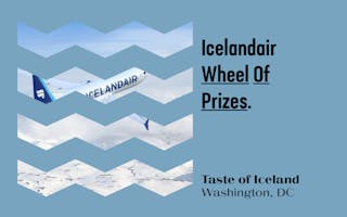 Icelandair Wheel of Prizes at Taste of Iceland, Washington, DC