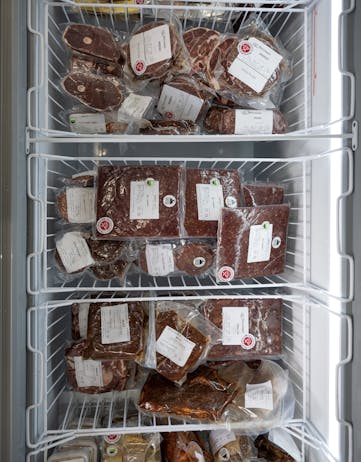 The freezer section of the Vörusmiðja food truck