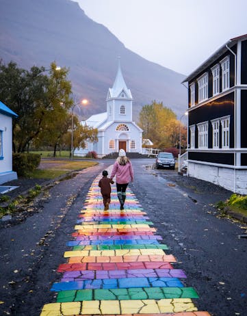 Rainbow Street, Seydisfjordur, East Iceland. Photo: Icelandic Explorer