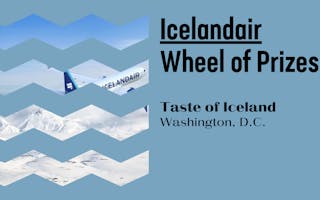 Taste of Iceland Washington, D.C., Icelandair Wheel of Prizes web graphic.