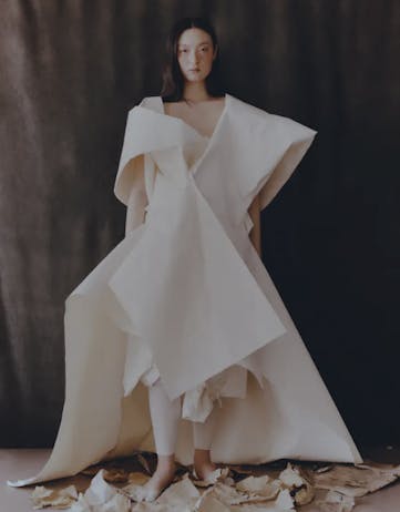 Female model during Insights fashion designer showcase at DesignMarch 2024. 