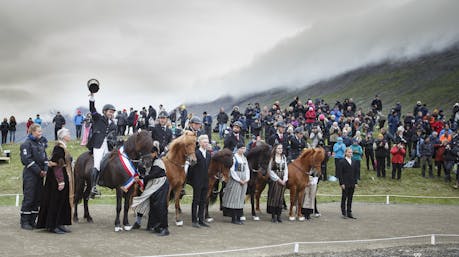 Award winners at Iceland's Landsmot.