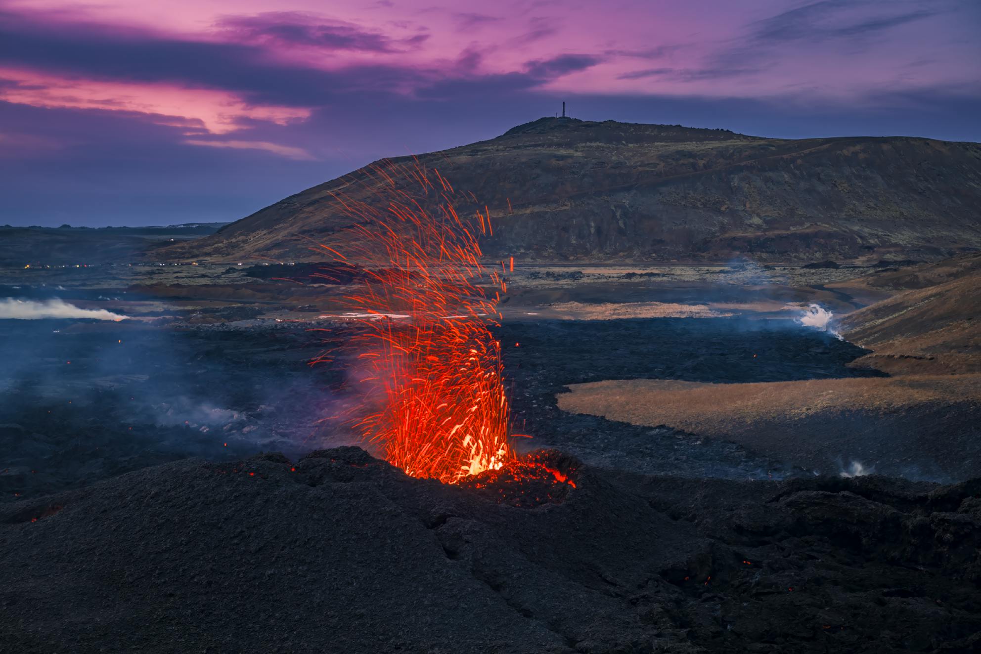 Reykjanes volcano in 2024