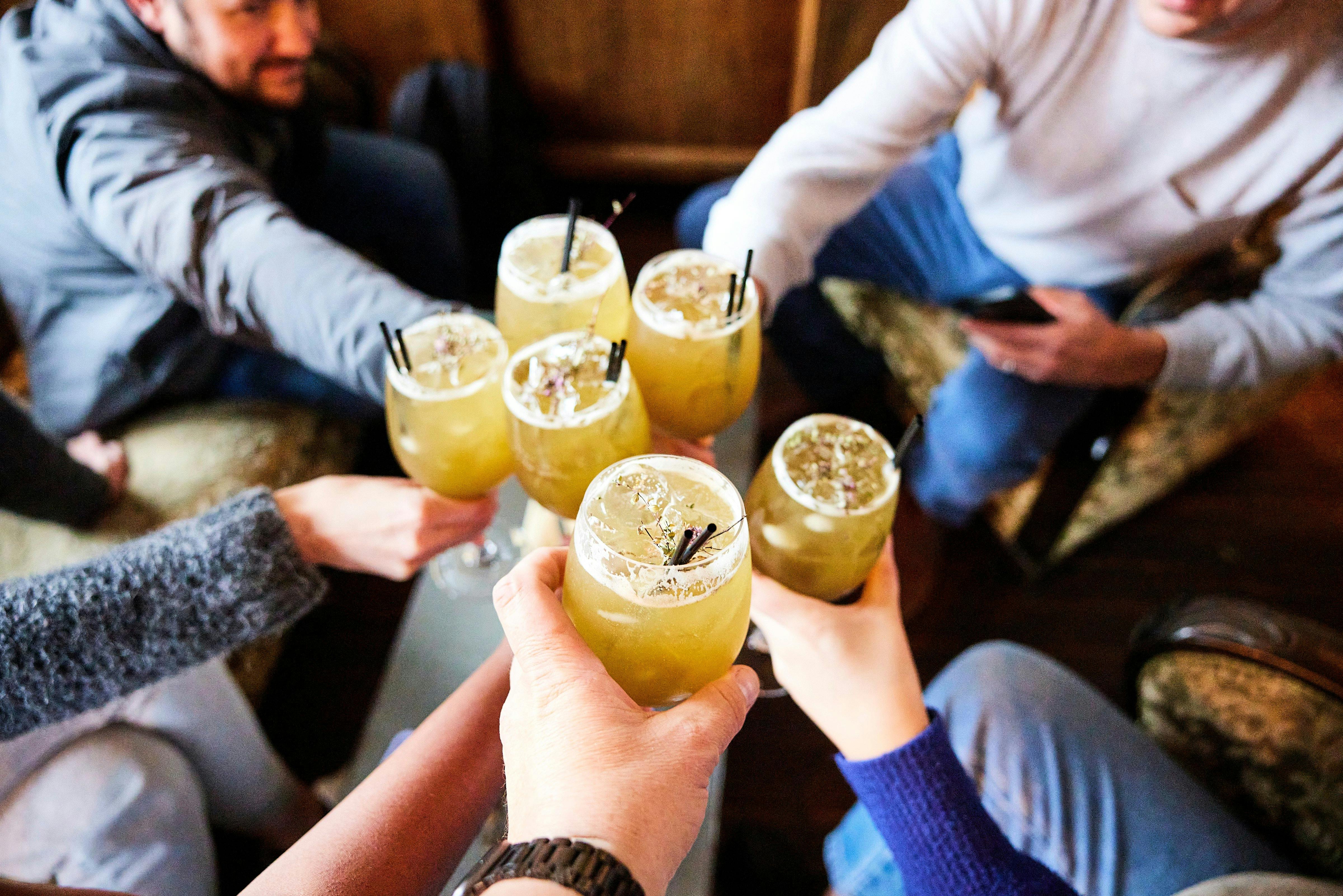 Opening cocktails at Slippurinn Restaurant at Matey Seafood Festival