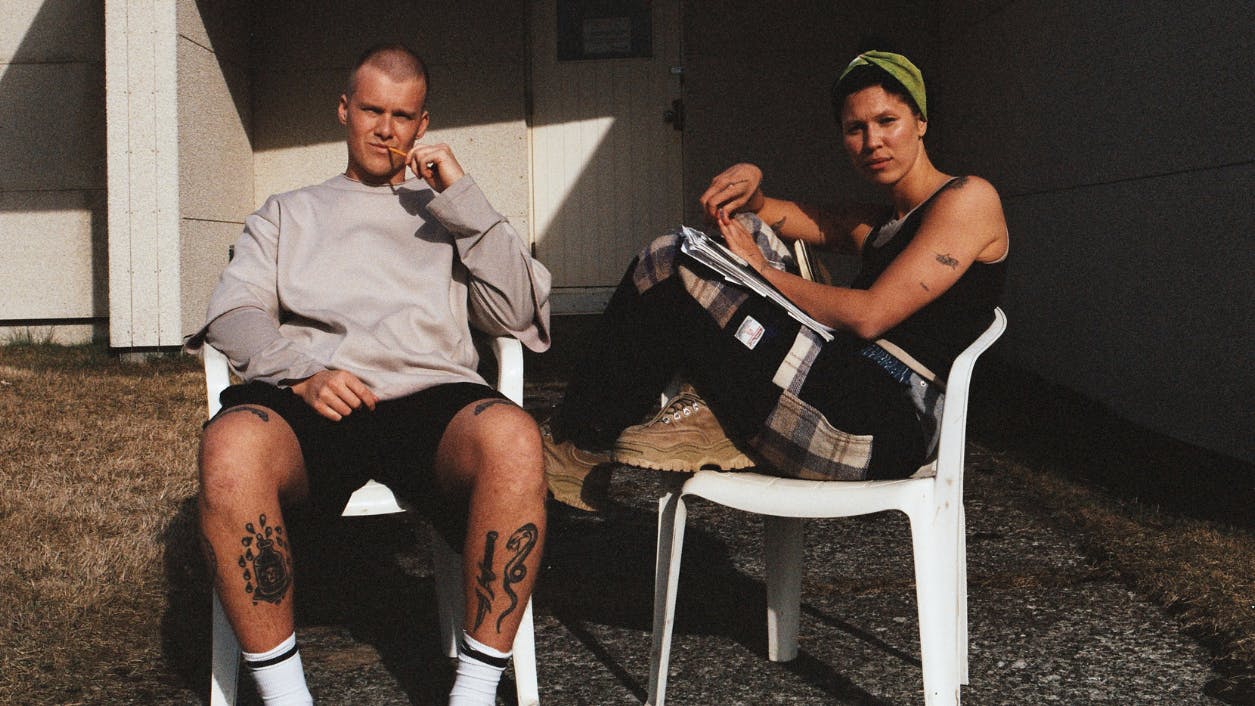 Photo of Icelandic hip-hop artist Birnir Sigurðarson and award-winning Icelandic singer, songwriter, and multi-instrumentalist Bríet. Photo: Iceland Sync Management