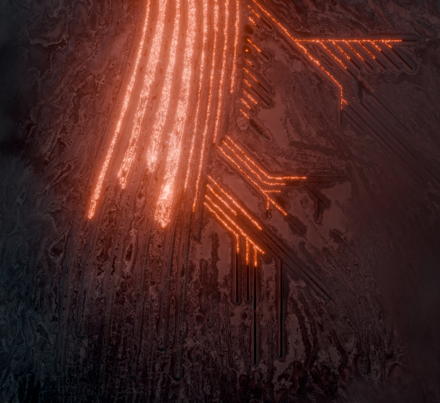 Simulated lava forming screenshot from video