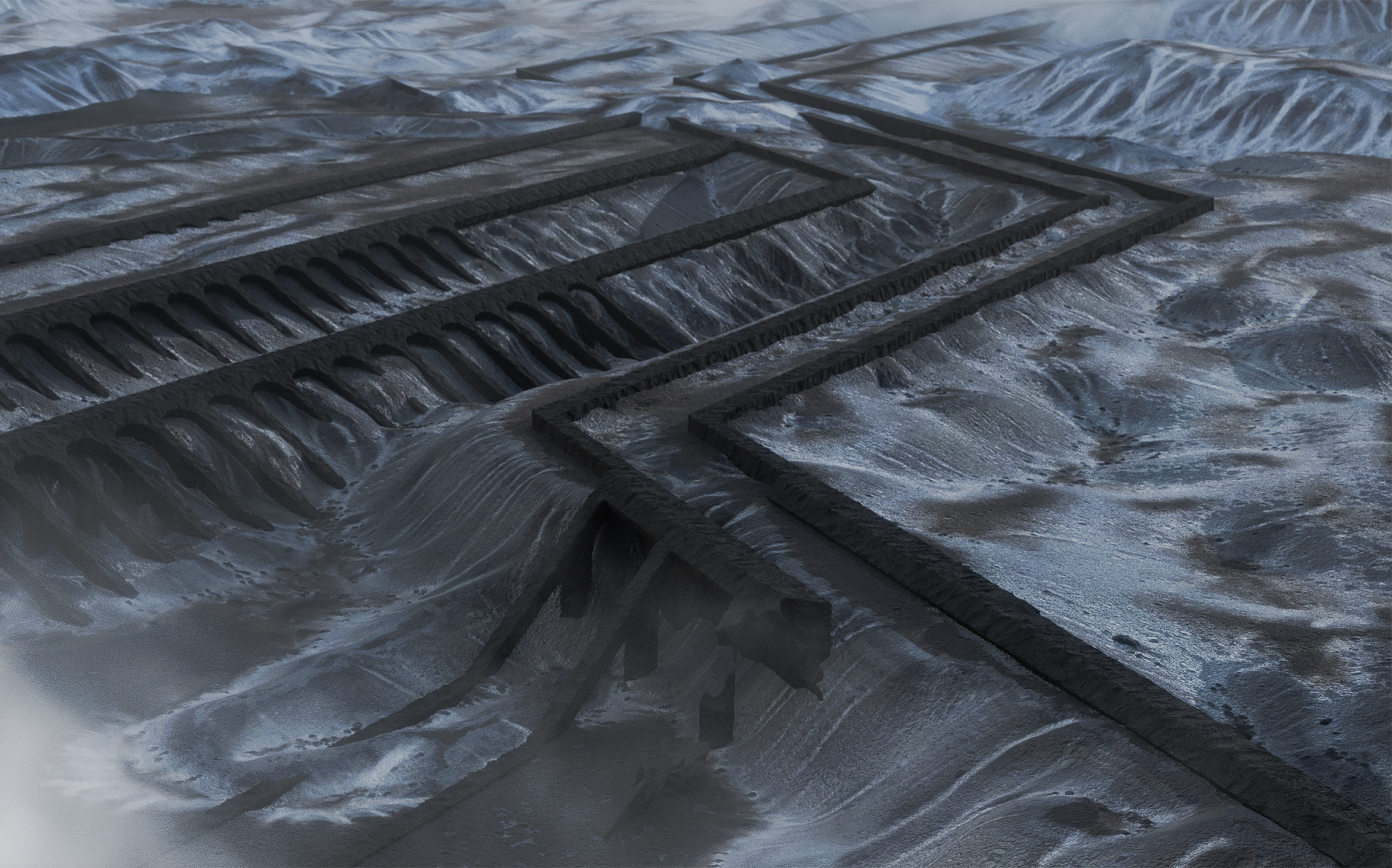 Screenshot from the lavaforming movie at the Icelandic Pavilion, Biennale di Venezia 2025