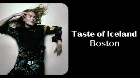 Taste of Iceland Boston 2025 web graphic with Sunna Margrét.
