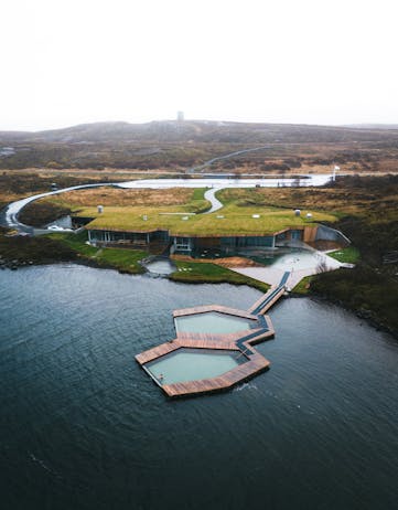 Vök Baths' floating pools in East Iceland