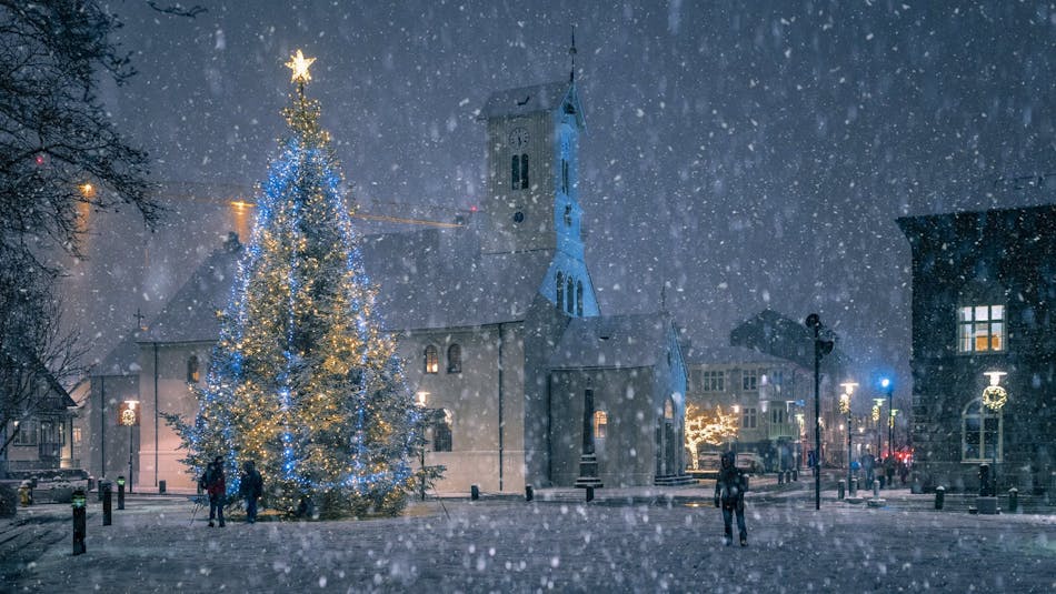 Christmas tree in Reykjavík