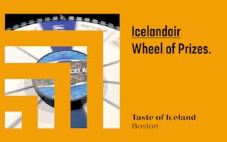 Icelandair wheel of prizes Taste of Iceland Boston 2022