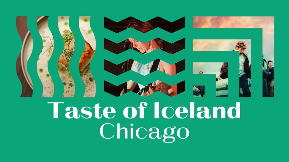 Taste of Iceland Chicago's main web graphic showcasing snippets from the festival's events