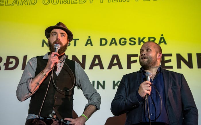 Arsaell Nielsson and Eythor Jovinsson, founders of the Iceland Comedy Film Festival