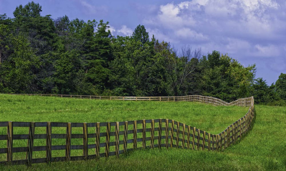 Softwood, post and beam fencing in Alabama