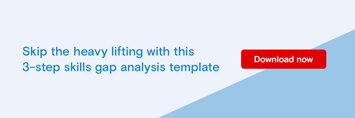 call-to-action promoting a free skills gap analysis template