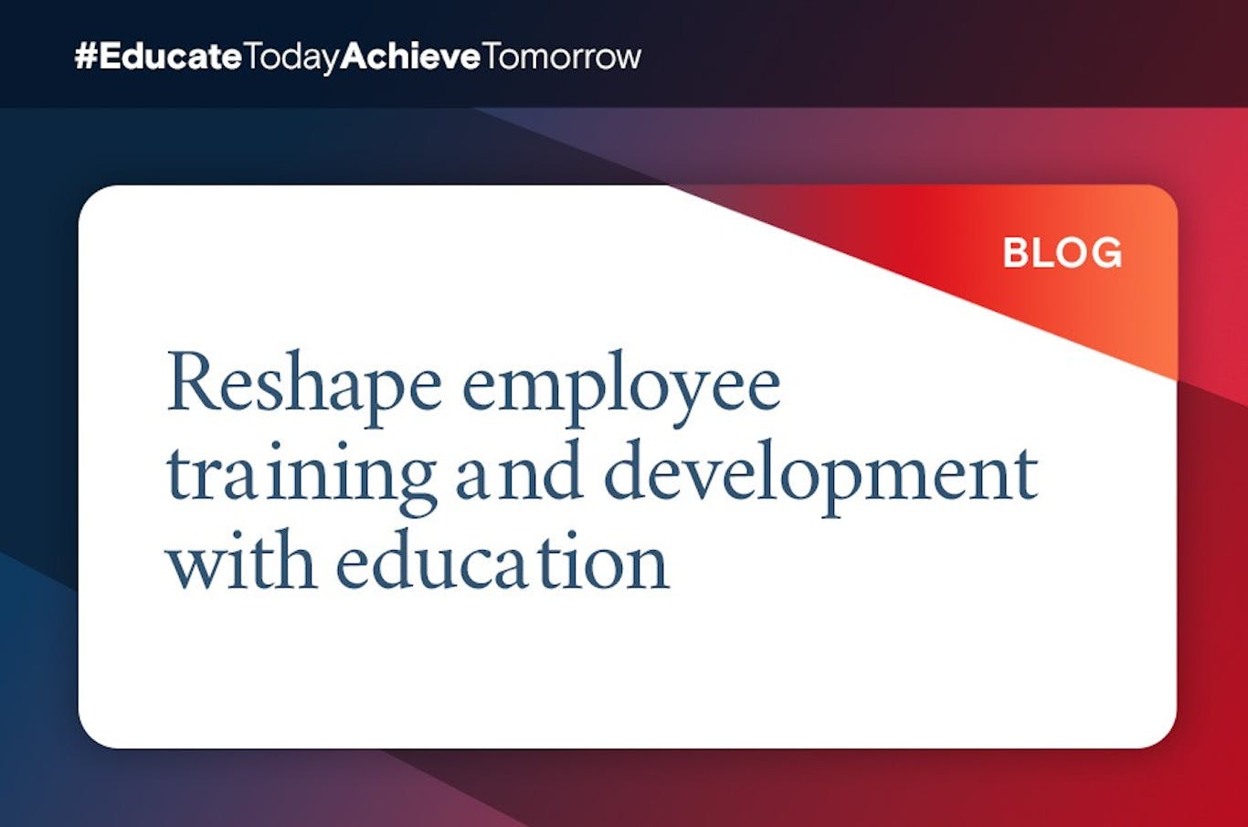 reshape employee training and development blog header