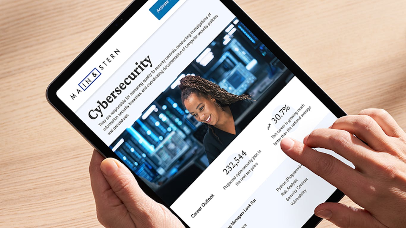 an example of a career education path developed by InStride