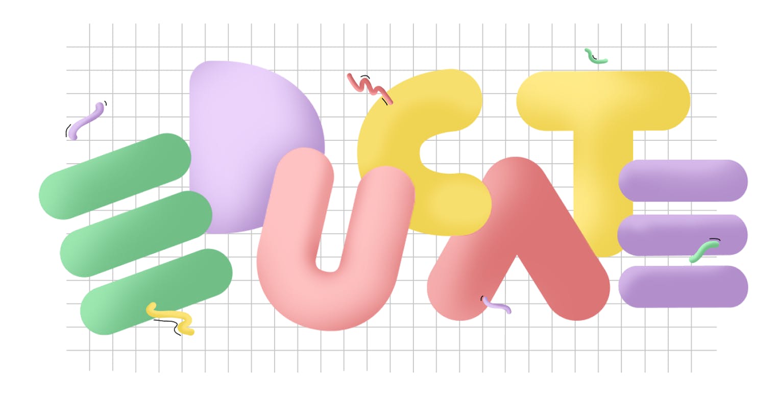 Educate in pastel bubble letters