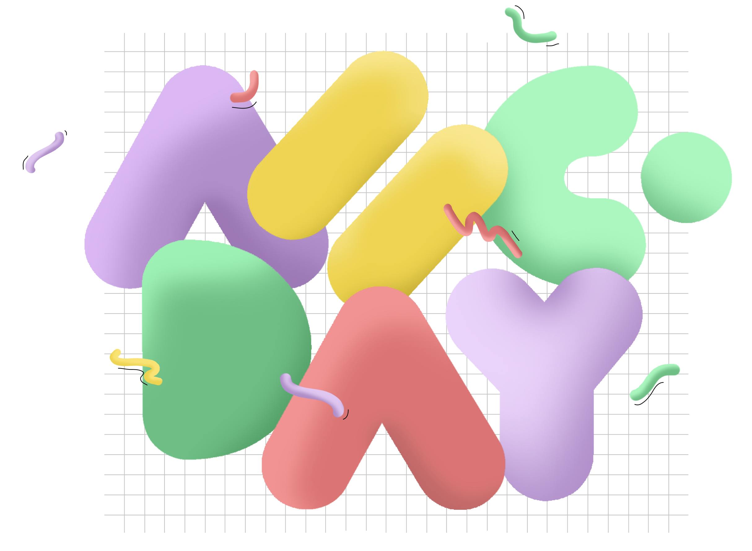AllCo AllDay in pastel bubble letters