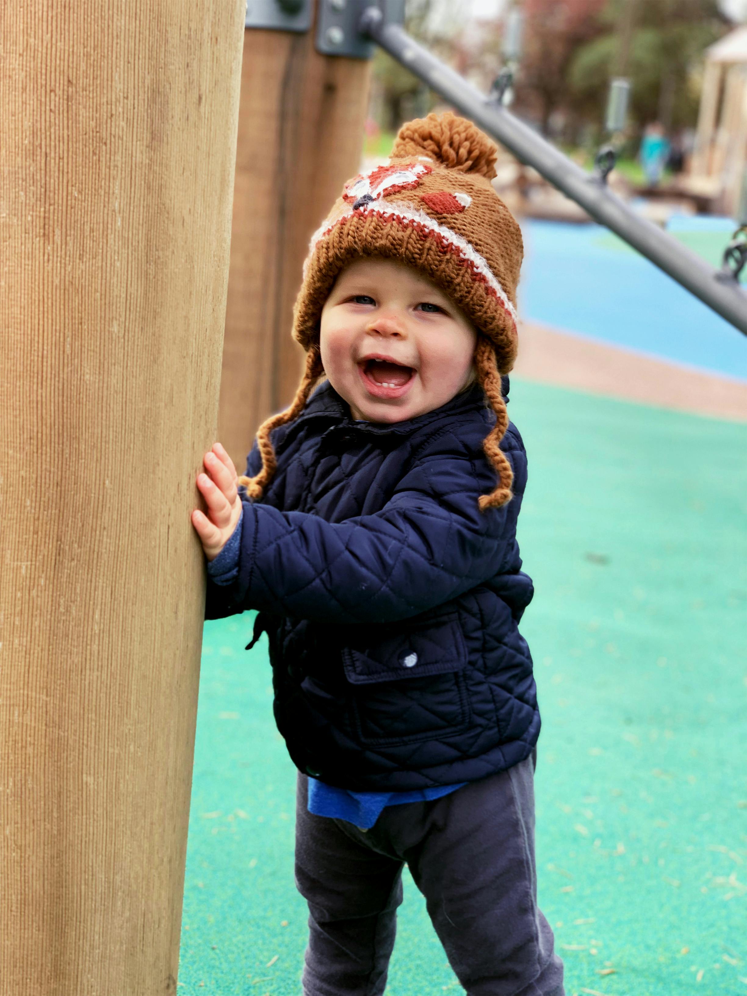 Smiling kid at the playground