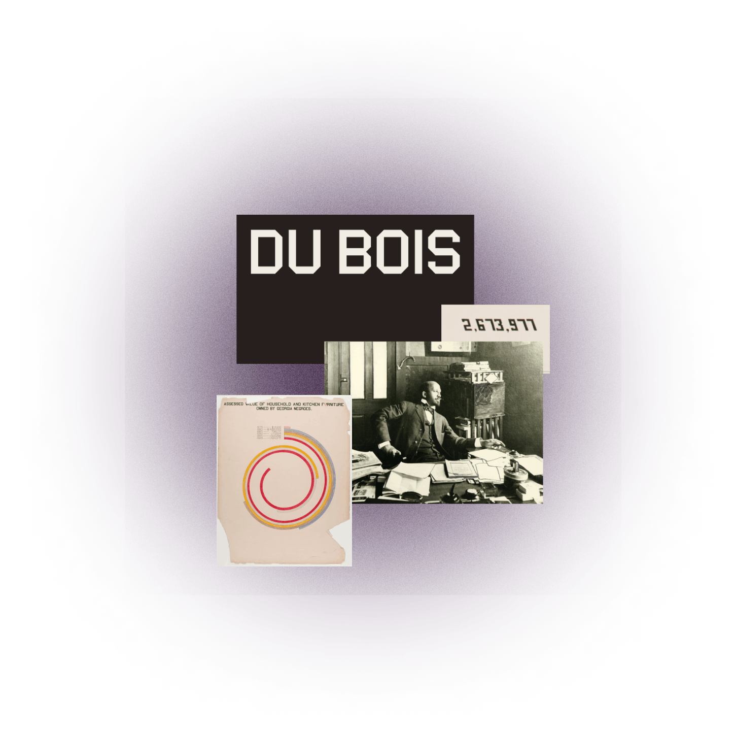 Collage of inspiration from W.E.B. Du Bois for the site.