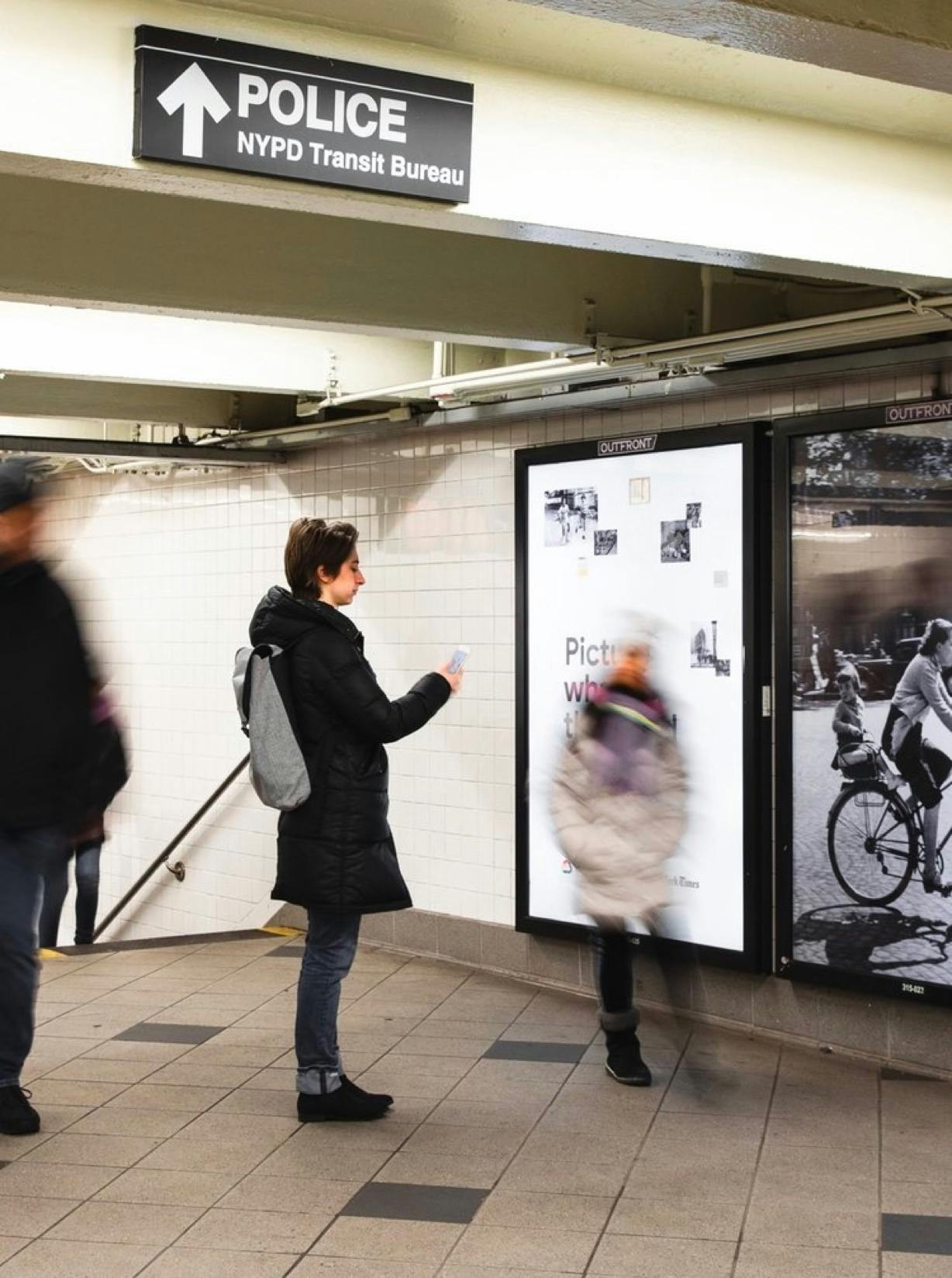 AR-enabled campaign installed in NYC subway