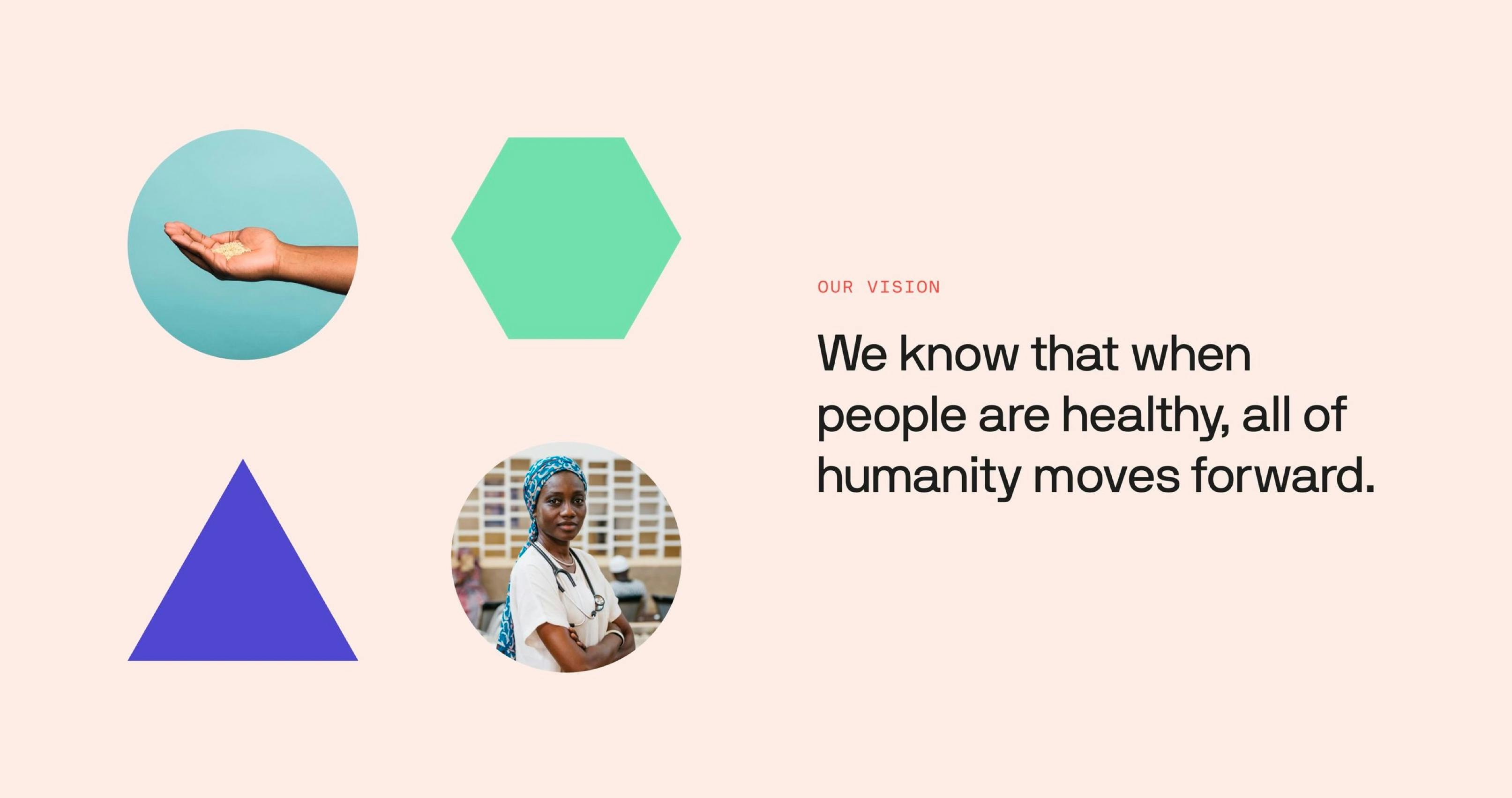Image representing PATH's vision: "we know that when people are healthy, all of humanity moves forward."