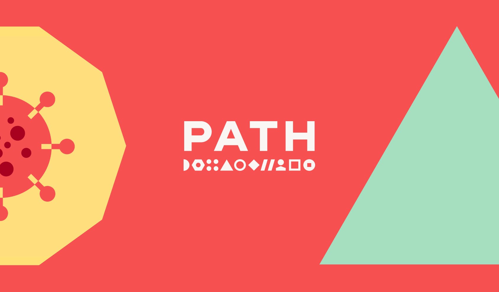 Path logo with an illustration of COVID-19