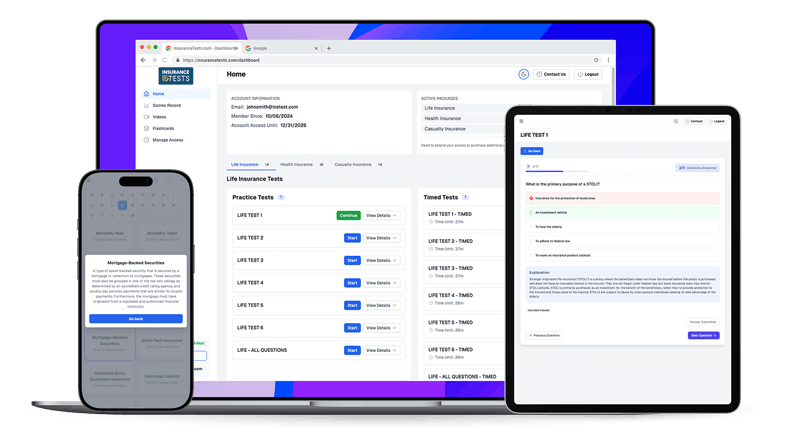 Insurance Practice Tests - Practice on any device