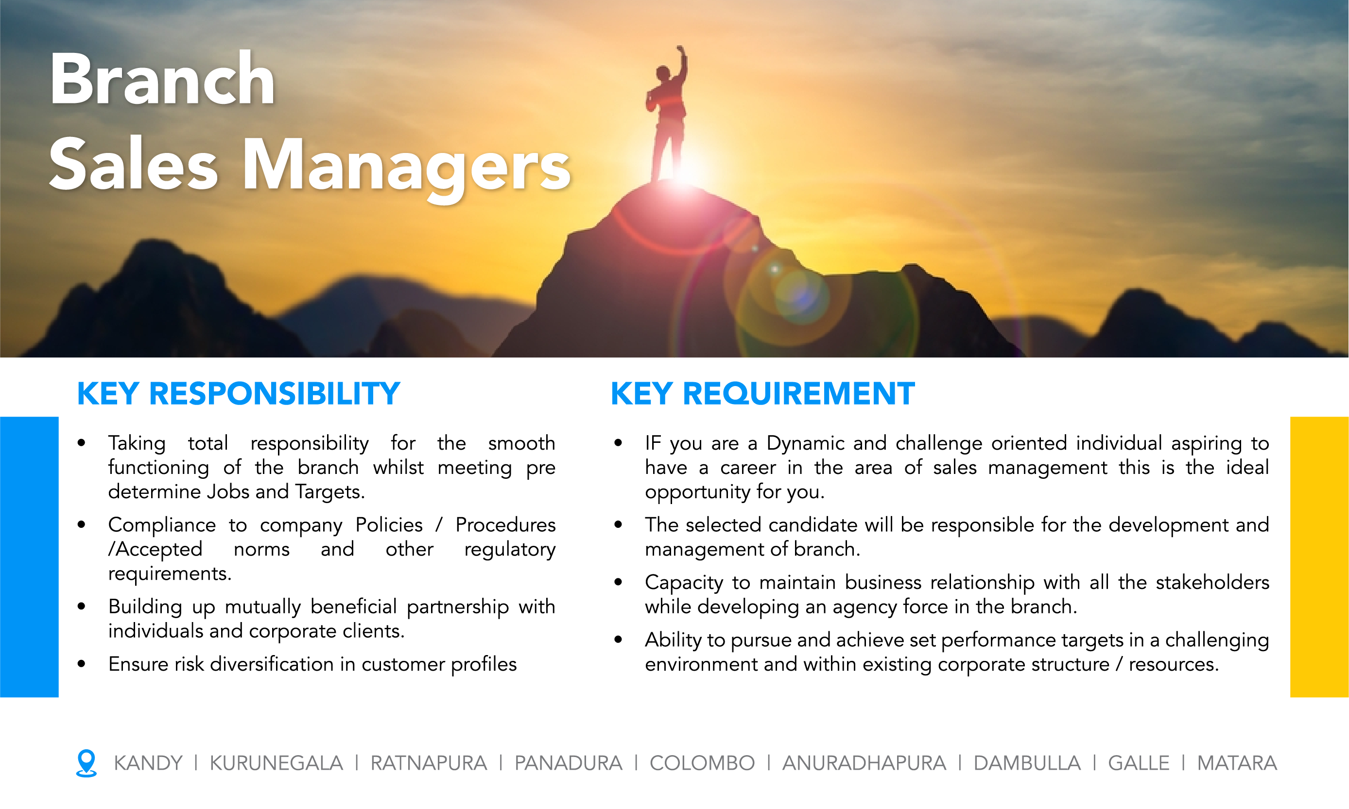 Branch Sales Managers