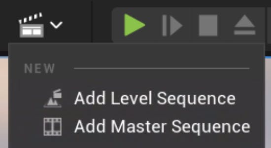 Add level sequence option in Unreal Engine