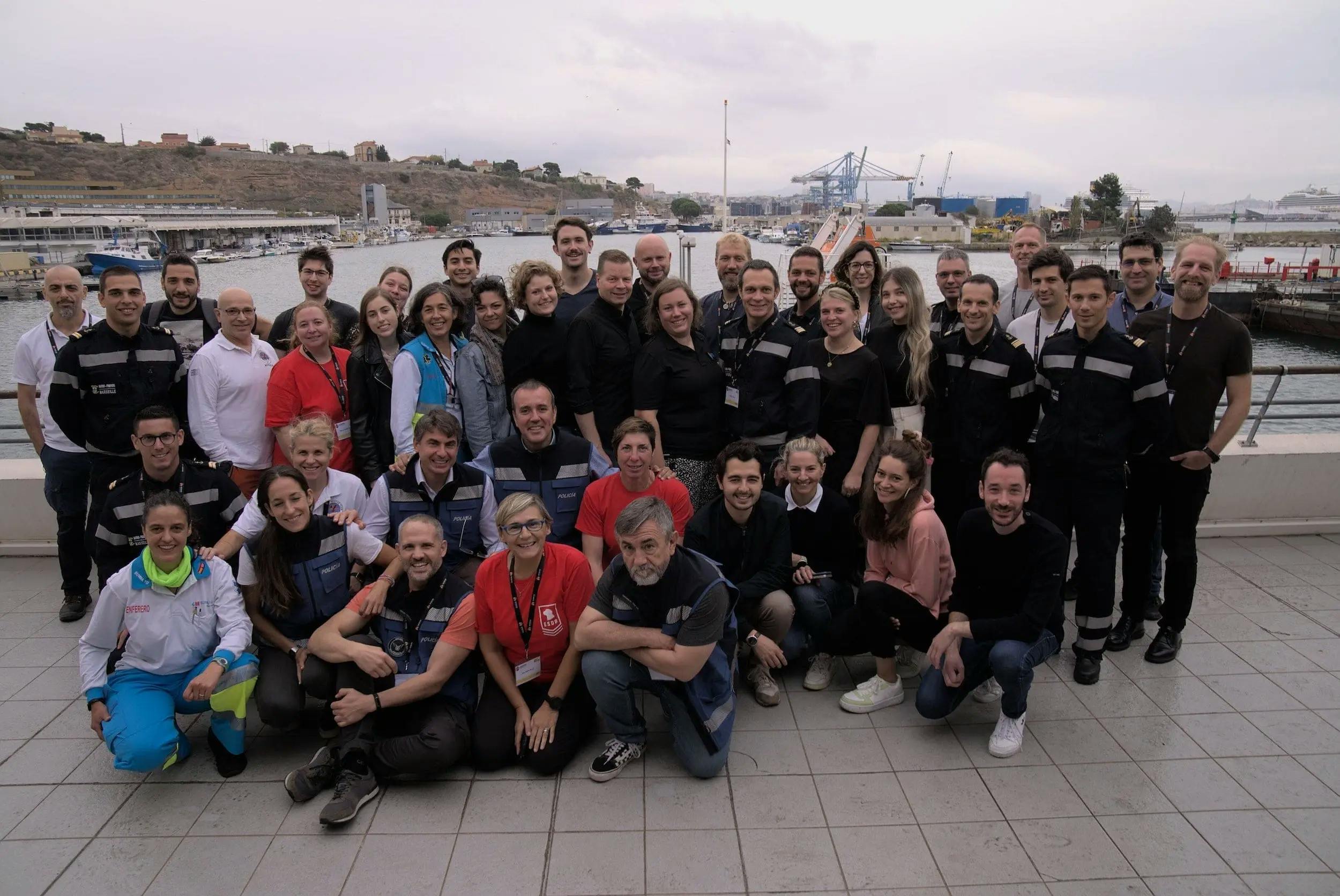 The whole consortium during Pilot 2, the second real life test in Marseille.
