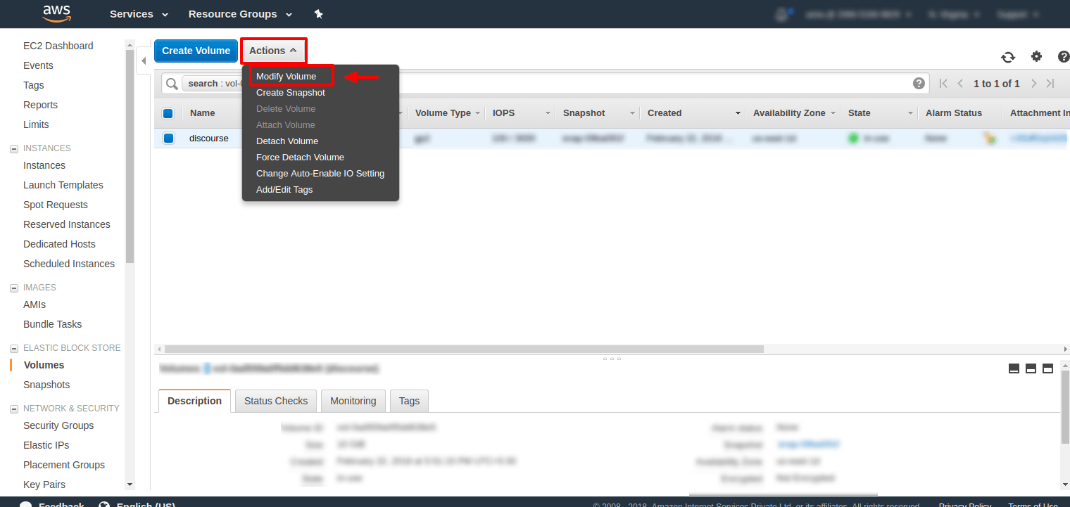 Steps to Increase the Volume Size of an AWS EBS Intuz