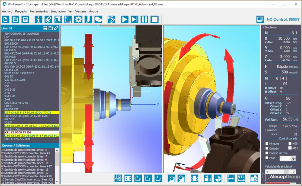 Simulate Cnc Programs WinUnisoft: CNC machining simulator | Aulas Ateca