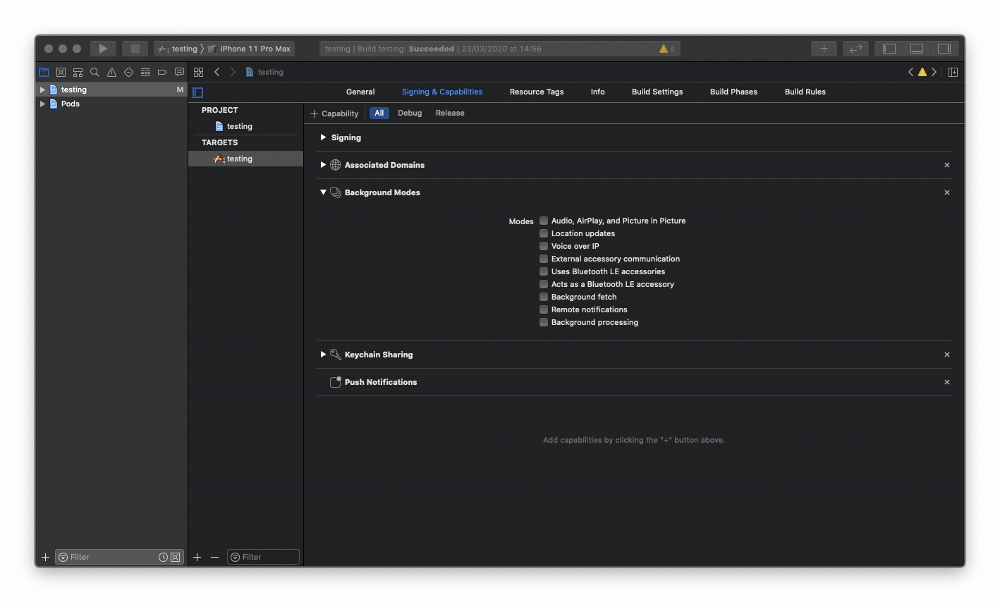 Xcode - Enabling Background Modes