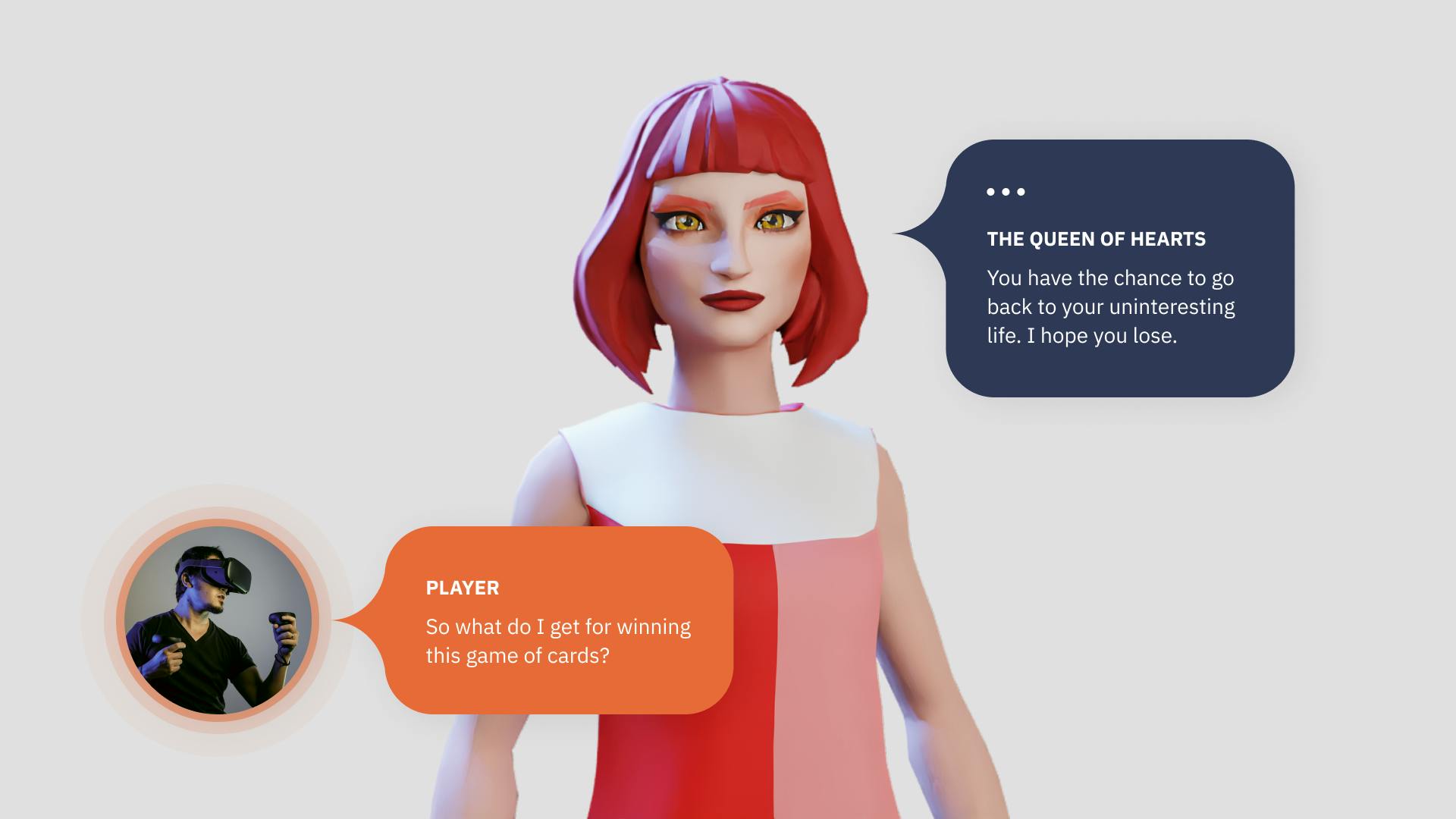 Dialogue by inworld avatar by readyplayerme
