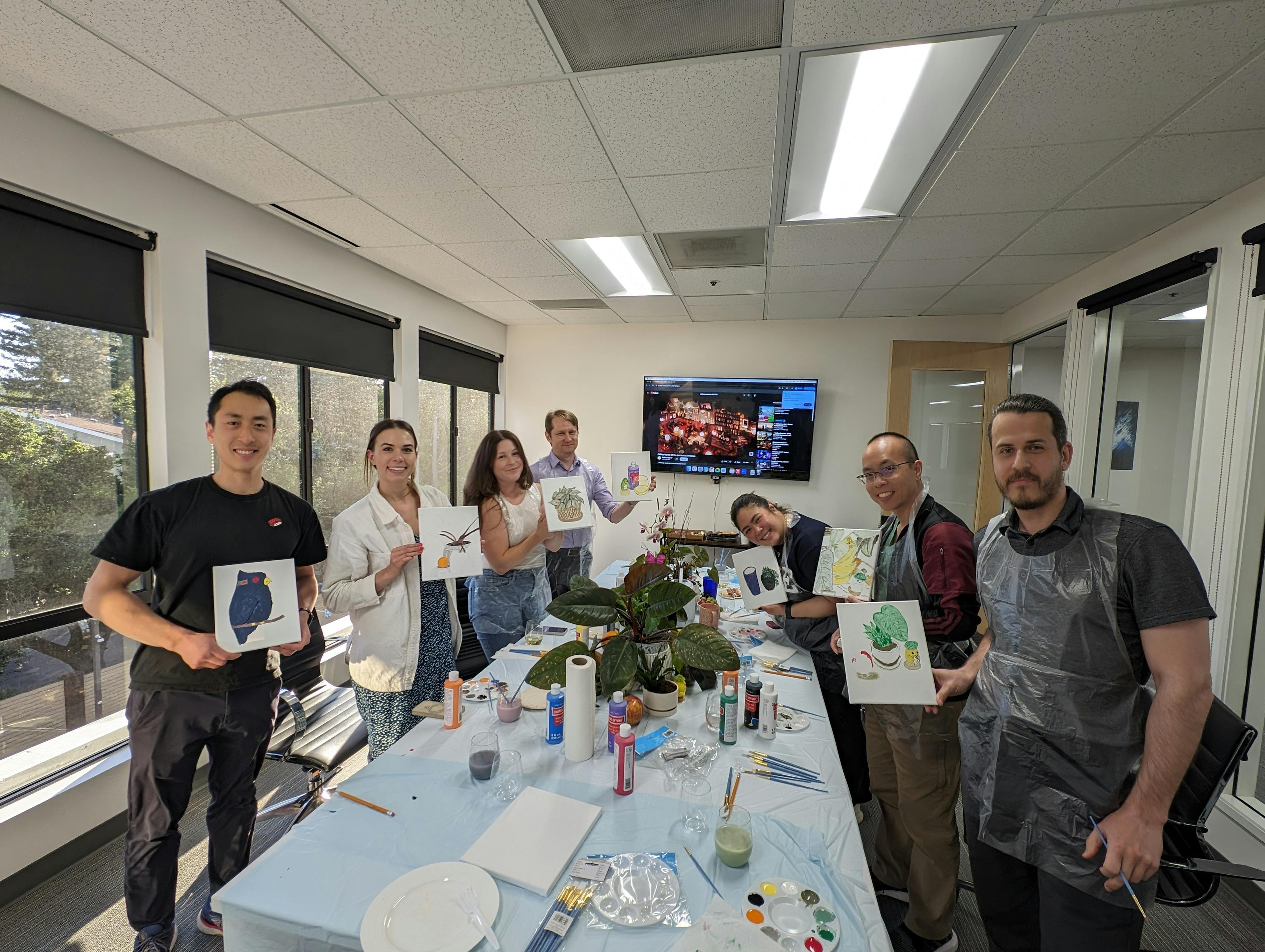 A recent paint and sip event after work! 
