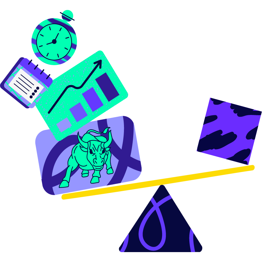 Ilustración de herramientas de inversión