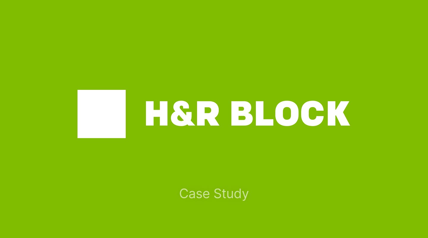 White H&R Block text with green background