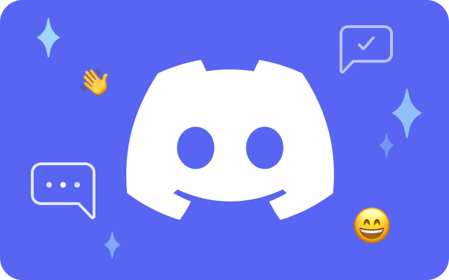 card with discord icon