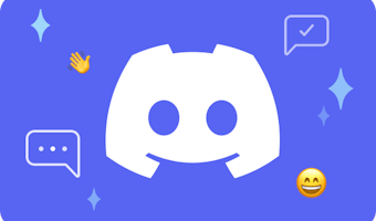 card with discord icon