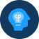 head icon with lightbulb