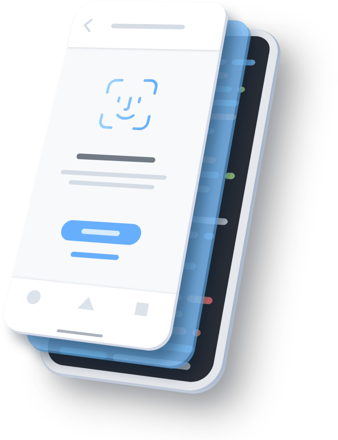 layered phone graphic