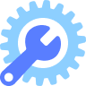 Wrench with gear icon
