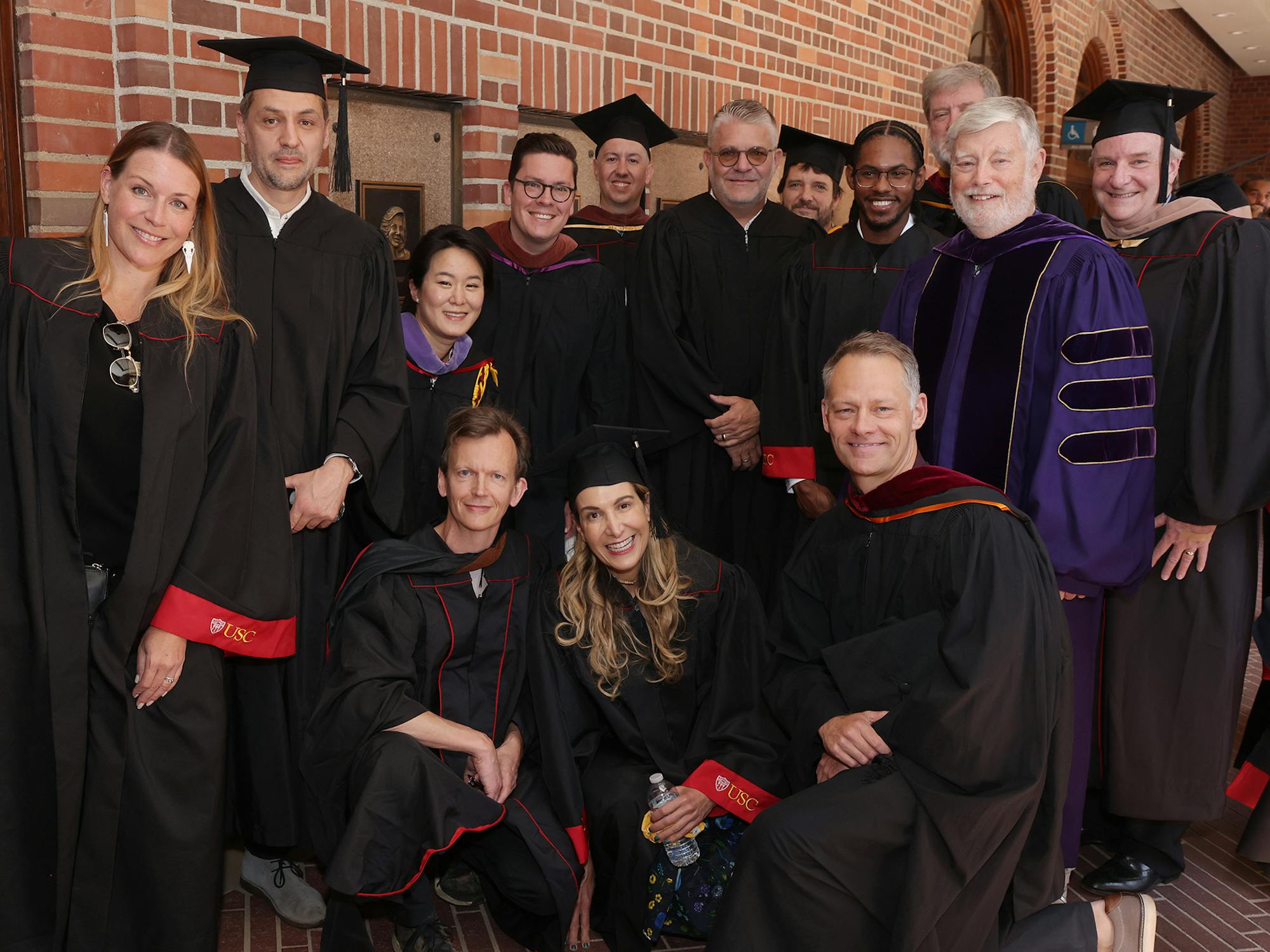Faculty in gowns