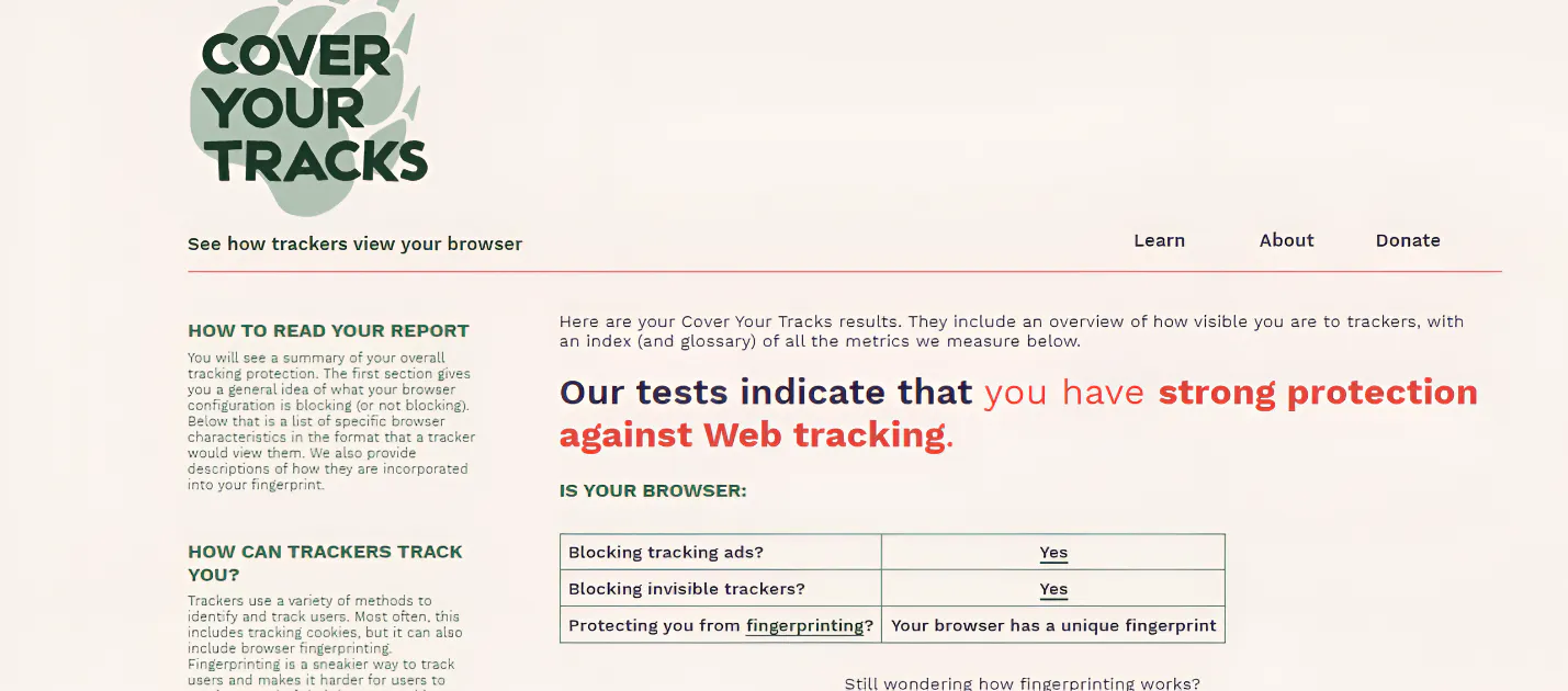Cover Your Tracks