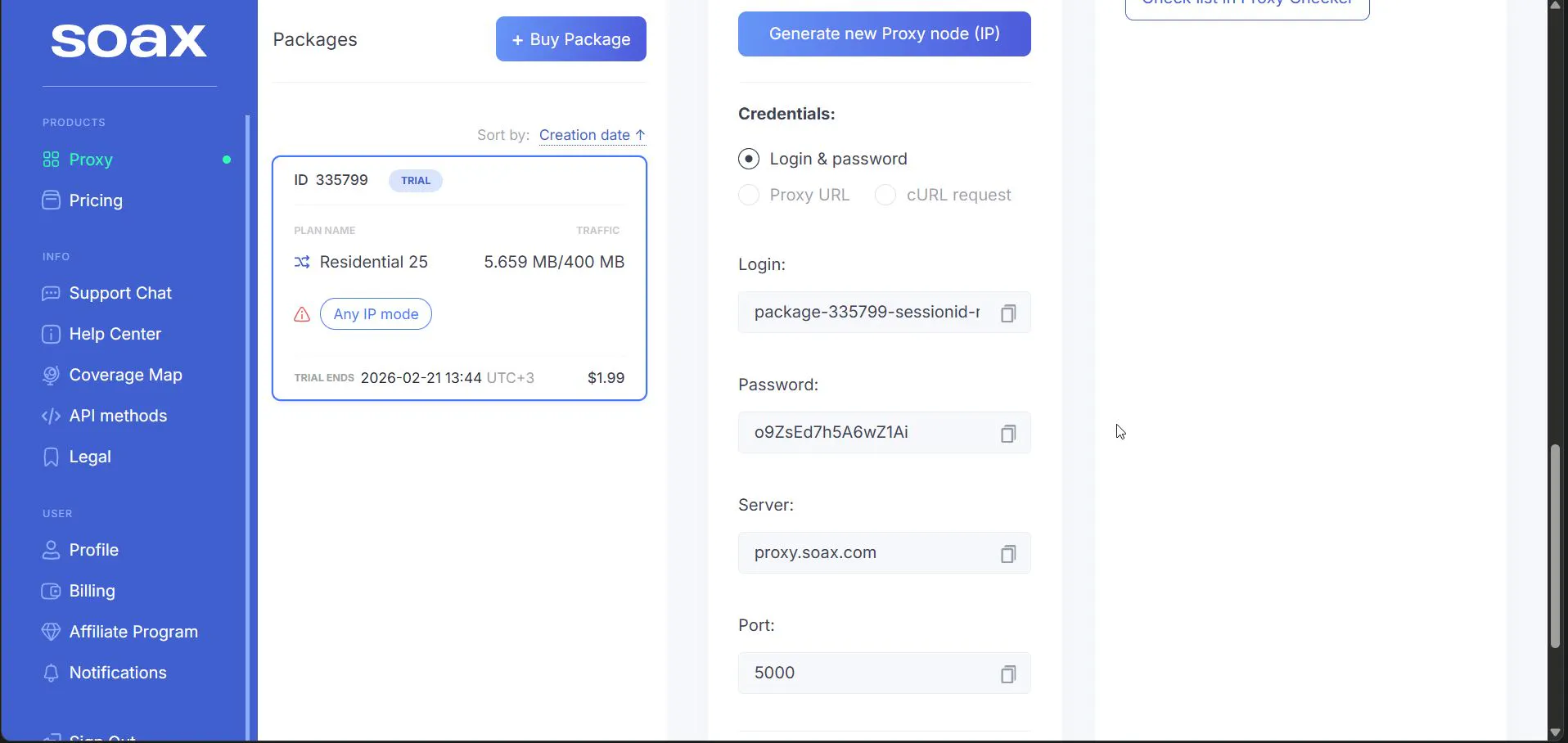 Control Panel - where to buy residential proxies